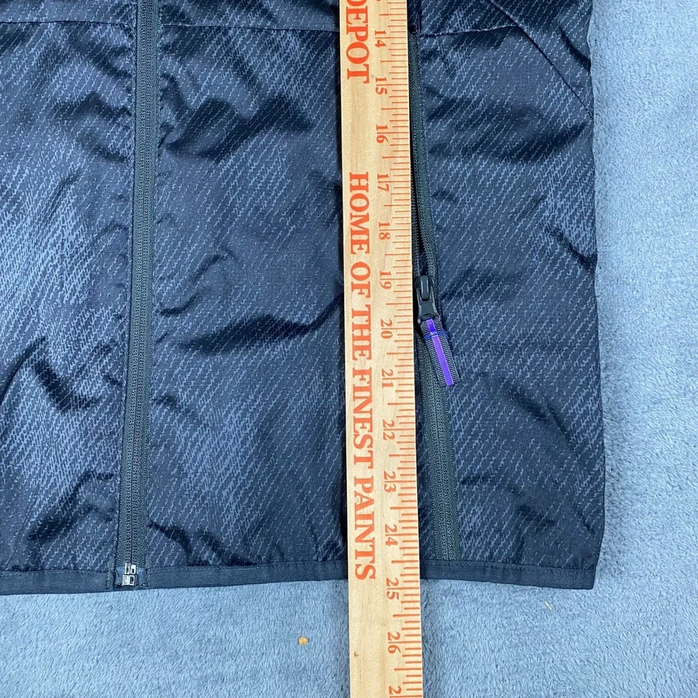 Champion Kids L (12-14) Windbreaker Jacket Black Patterned‎ Hooded Full Zip